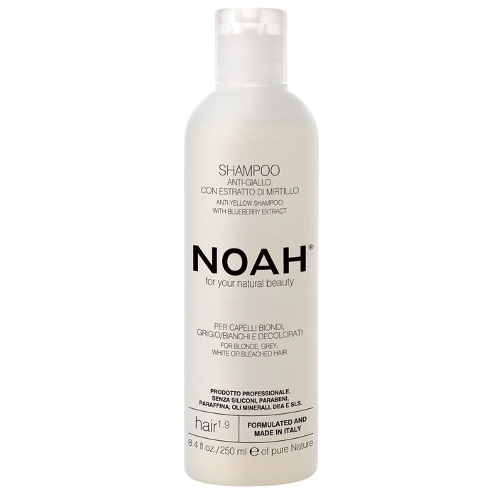 Șampon Noah Natural, anti-galben, pentru păr blond, gri, alb și decolorat, 250 ml