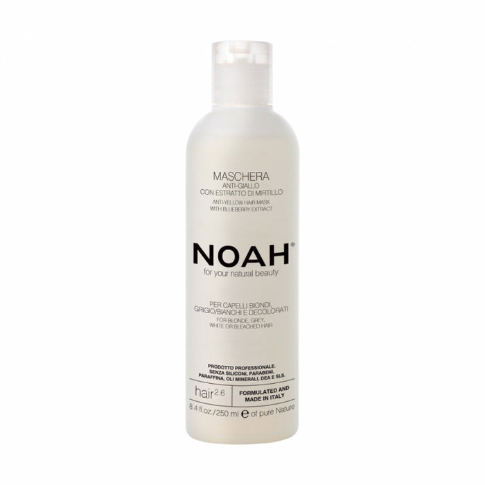 Mască de păr Noah Natural, anti-galben, pentru păr blond, gri, alb și decolorat, 250 ml