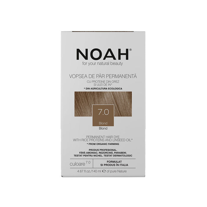 Vopsea permanentă de păr Noah, nuanța 7.0 Blond, 140 ml