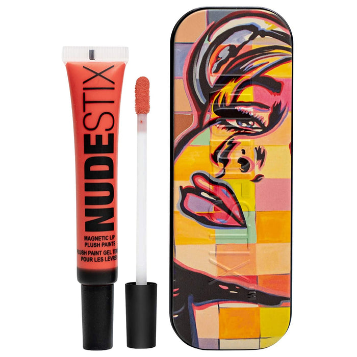 Luciu de buze Nudestix Magnetic Lip Plush Paint, nuanța Fiji Fresh, 10 ml