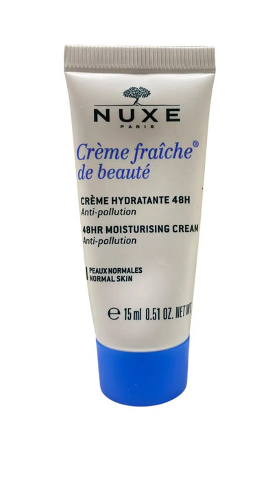 Cremă de față Nuxe Crème Fraîche de Beauté, hidratare 48 h, antipoluare, pentru ten normal, miniatură 15 ml