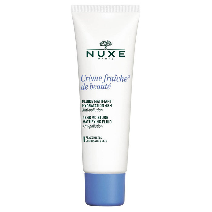 Fluid hidratant matifiant Nuxe Crème fraîche de beauté, pentru ten mixt, hidratare 48 h, 50 ml