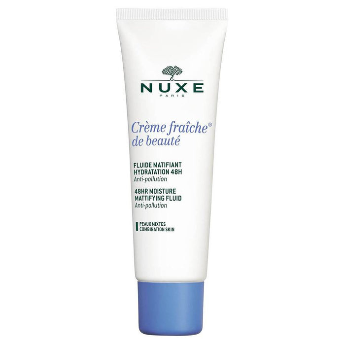Fluid de față Nuxe Crème Fraîche de Beauté, hidratant 48H, matifiant, pentru ten mixt, 50 ml, tester