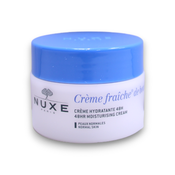 Cremă de față Nuxe Crème fraîche de beauté, hidratantă 48 h, pentru ten normal, 50 ml