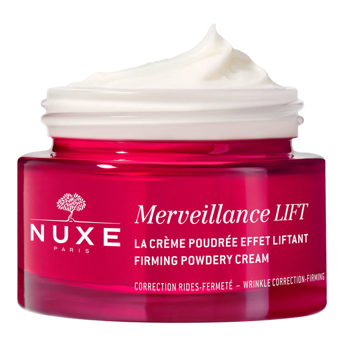 Cremă de față Nuxe Merveillance Lift Powdery, cu efect pudrat și de fermitate, de zi, vegană, 50 ml