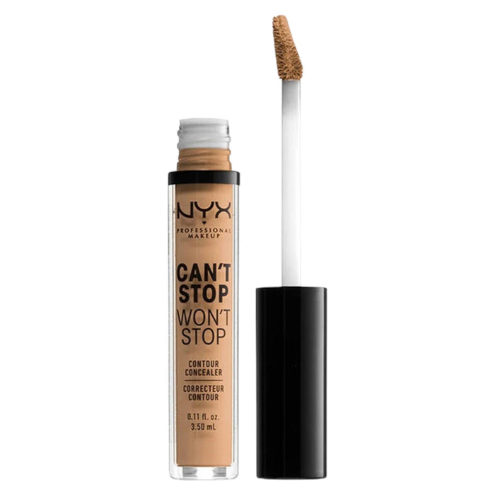 Corector lichid Nyx Can't Stop Won't Stop, acoperire completă, nuanța Bej deschis, 3,5 ml