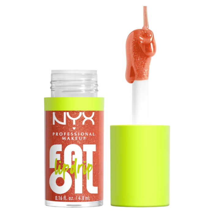 Ulei de buze Nyx Fat Oil Lip Drip, vegan, strălucire intensă, nuanța Follow Back, 4,8 ml