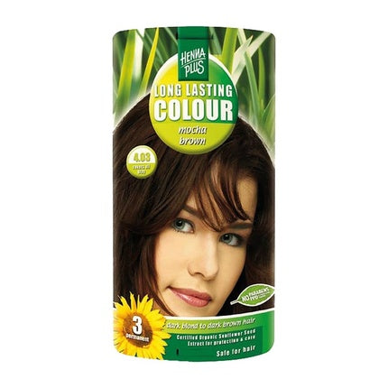 Vopsea de păr Hennaplus Lasting, 403 Mocha Brown