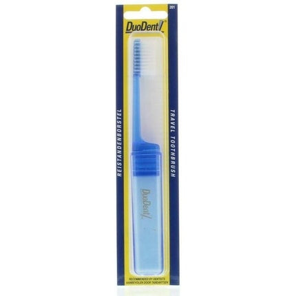 Periuță de dinți DuoDent Travel Toothbrush 201, albastră, ambalaj