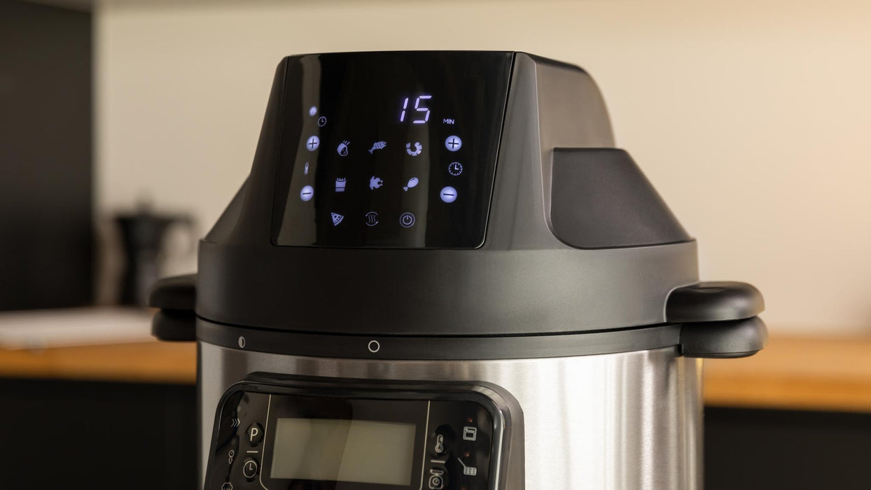 Oală electrică programabilă Cecotec Olla GM model H Deluxe Fry, 6 l, 27 moduri de gătire, negru/gri