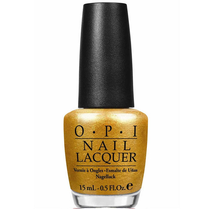 Lac de unghii Opi Nail Lacquer, nuanța NL E78 Oh–Încă o glumă poloneză!, auriu metalizat, 15 ml