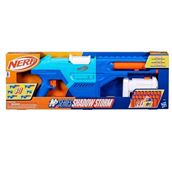 Blaster Hasbro NERF N Series Shadow Storm, 6 în 1, 24 de săgeți, 8+ ani