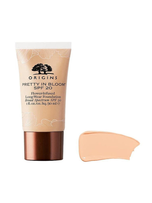 Fond de ten crem Origins Pretty In Bloom, de lungă durată, nuanța 540 Auriu cald mediu adânc, SPF 20, 30 ml