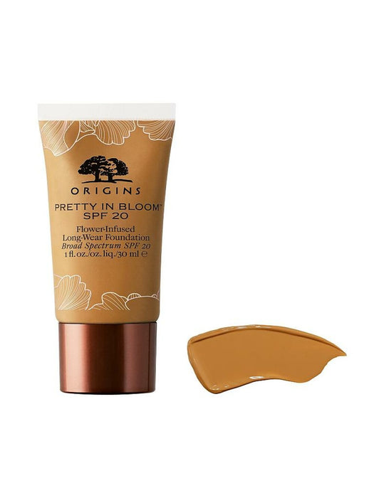 Fond de ten cremos Origins Pretty In Bloom, de lungă durată, nuanța 530 Warm Deep, SPF 20, 30 ml