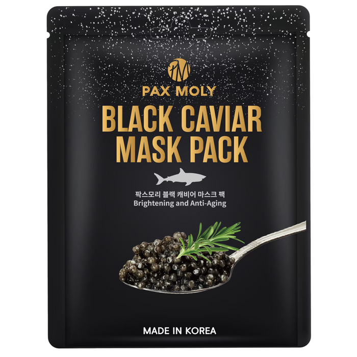 Mască facială PaxMoly Black Caviar, iluminatoare, hidratantă, antiîmbătrânire, 25 ml