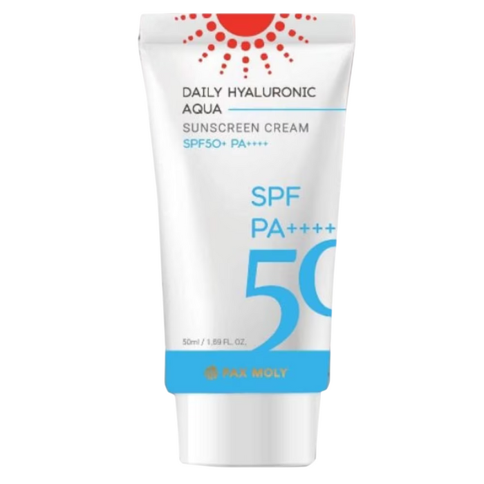 Cremă de protecție solară PaxMoly Daily Hyaluronic Aqua, hidratantă, pentru față și corp, SPF 50+, 50 ml