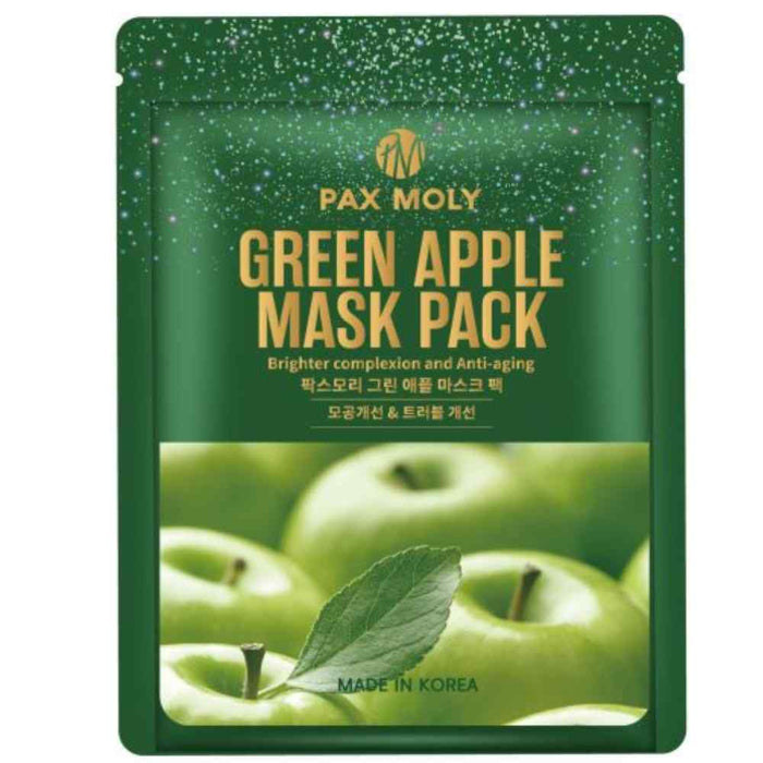 Mască facială PaxMoly Green Apple, iluminatoare, antiîmbătrânire, de zi și de noapte, 25 ml
