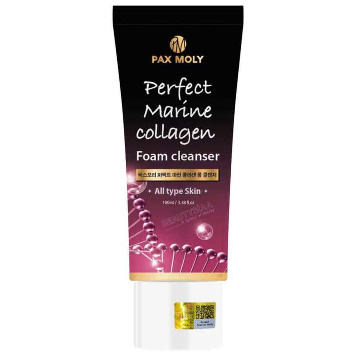 Spumă de curățare PaxMoly Perfect Marine Collagen, pentru toate tipurile de piele, 100 ml
