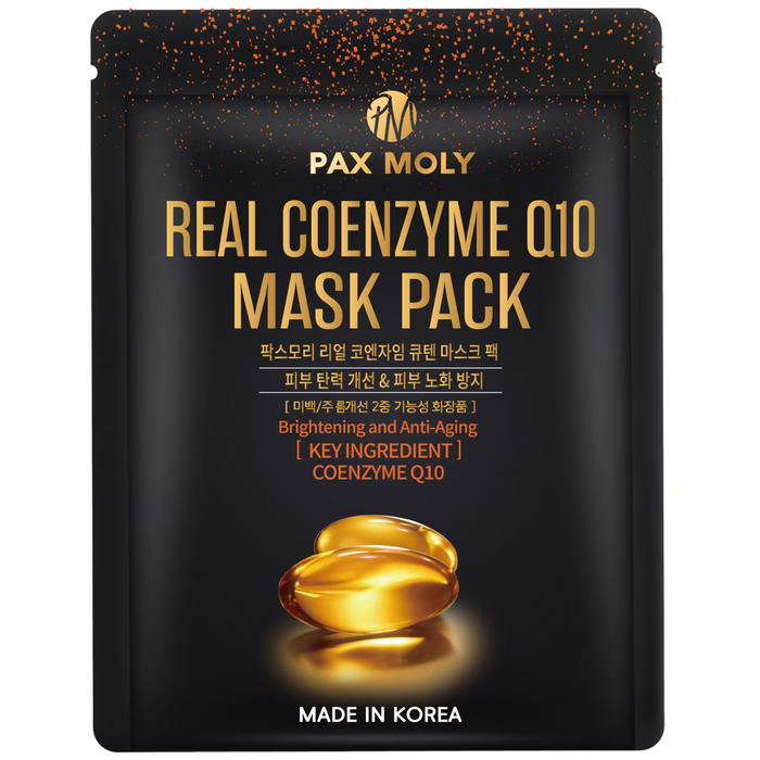 Mască facială PaxMoly Real Coenzyme Q10, hidratantă, revitalizantă, antiîmbătrânire, 25 ml