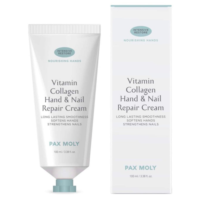 Cremă pentru mâini și unghii PaxMoly Vitamin Collagen, hidratantă și emolientă, parfum fructat și floral, 100 ml