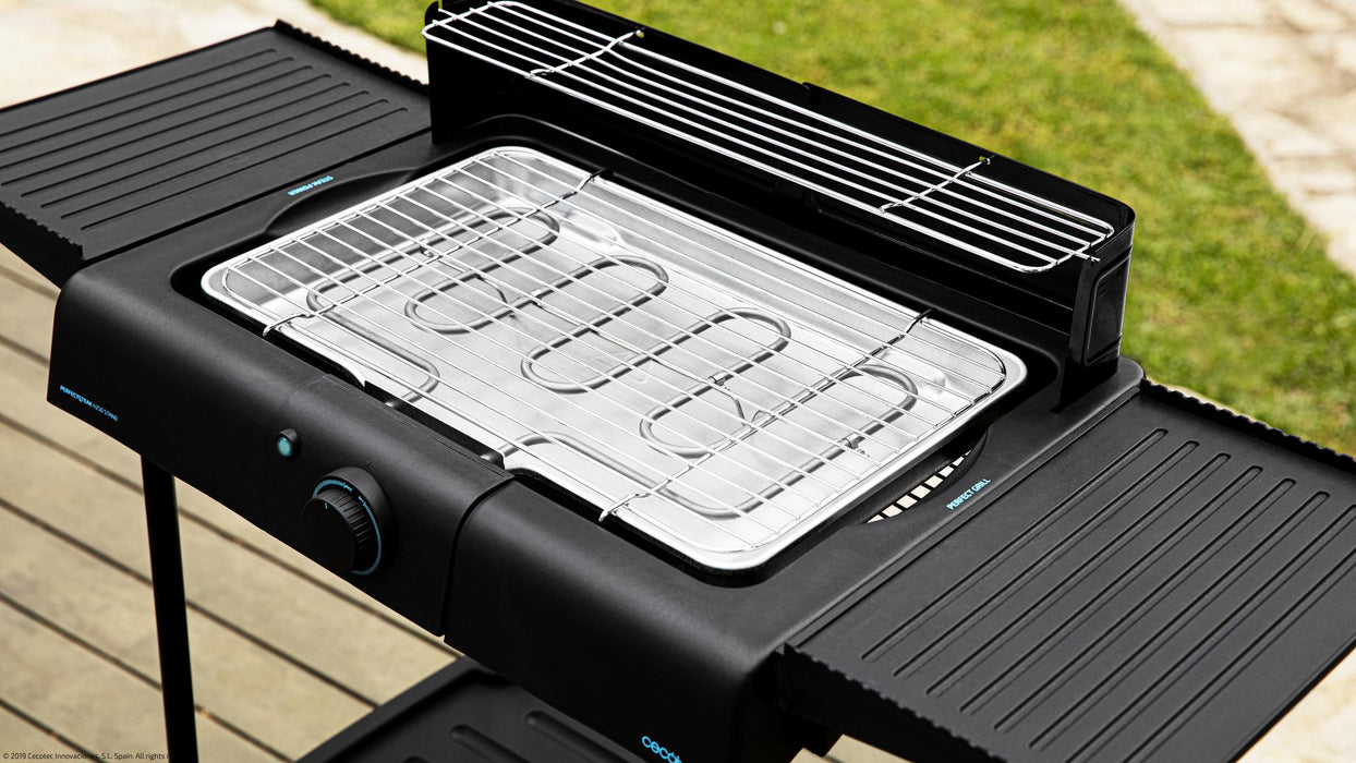 Grătar electric cu suport Cecotec PerfectSteak 4250 Stand, 2400 W, 3 niveluri, negru
