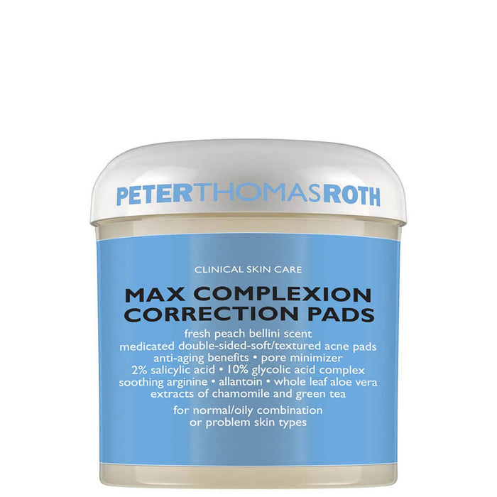 Discuri de curățare Peter Thomas Roth Goodbye Acne Max Complexion Correction Pads, pentru minimizarea porilor, 60 buc, tester