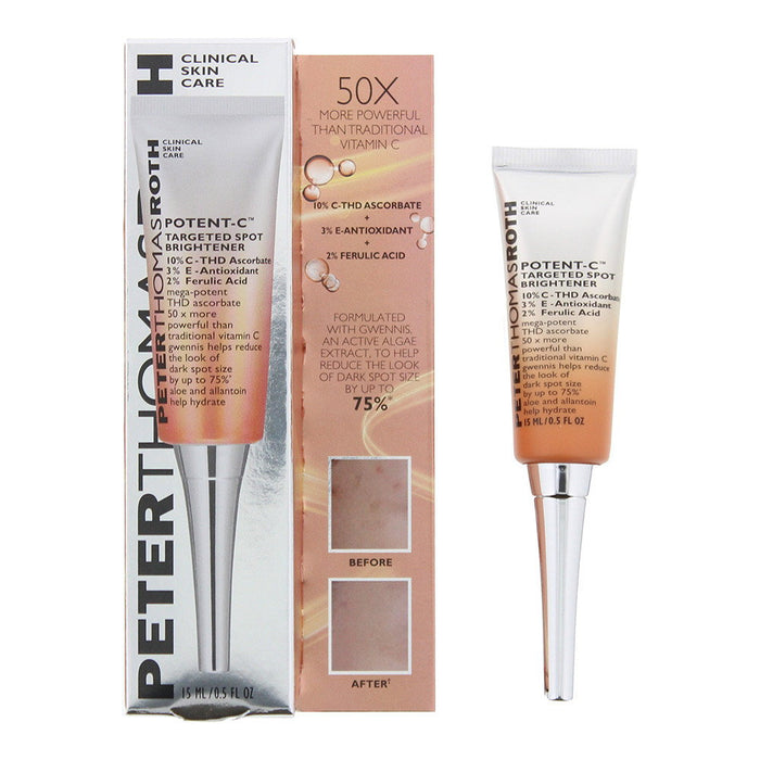 Cremă de tratament local Peter Thomas Roth Potent-C Targeted Spot Brightener, cu vitamina C, pentru pete pigmentare, 15 ml