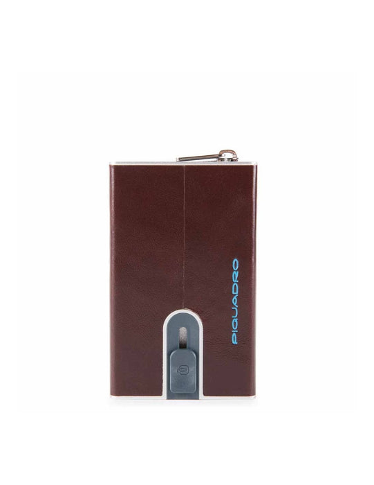 Portcard Piquadro Blue Square Card Holders, maro