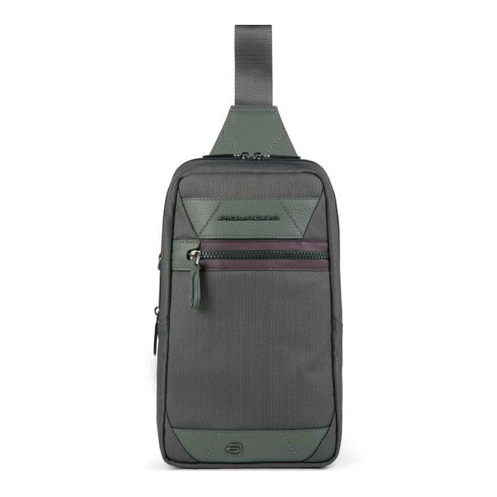 Rucsac crossbody Piquadro Casual Daypacks, cu buzunar frontal cu fermoar