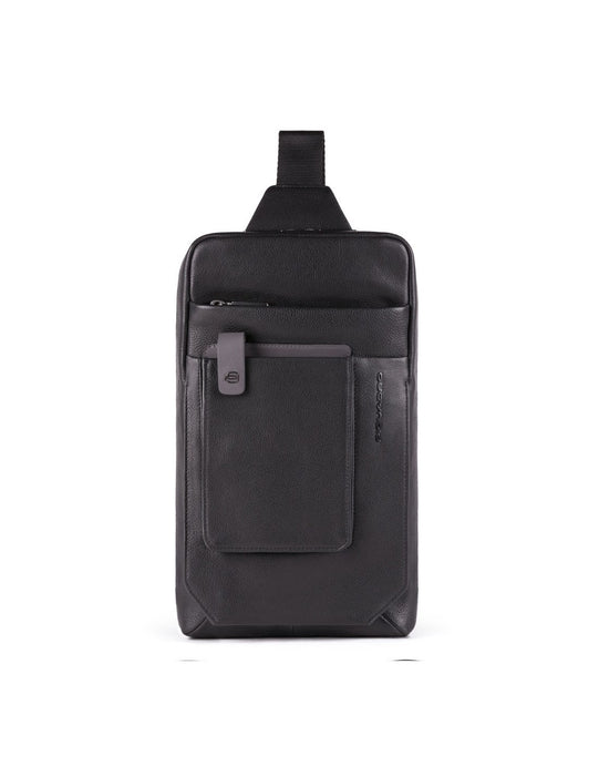 Geantă crossbody Piquadro Tallin, neagră