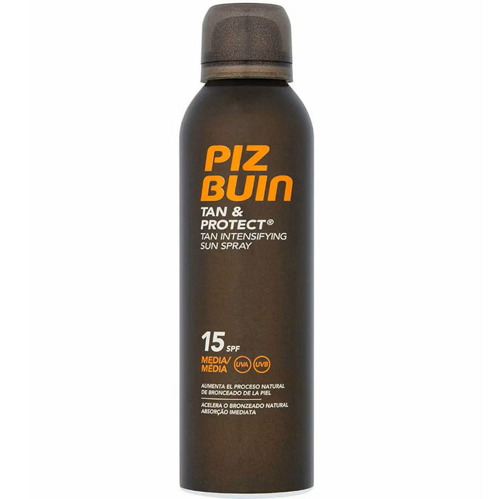 Spray pentru protecție solară Piz Buin Tan & Protect, SPF 15, protecție UVA/UVB, 150 ml