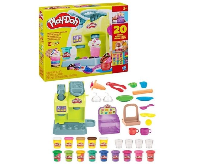 Set de joacă Hasbro Play-Doh Colorful Cafe, 20 de piese, 3+ ani