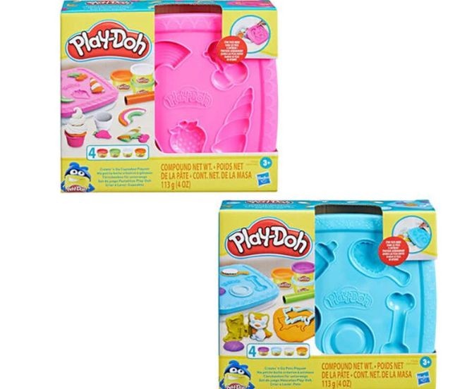Set de modelare Hasbro Play-Doh Create ’n Go, diverse modele, 113 g, 3+ ani