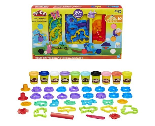 Set de plastilină Hasbro Play-Doh, cu ștampile și forme, 30+ accesorii, 3+ ani