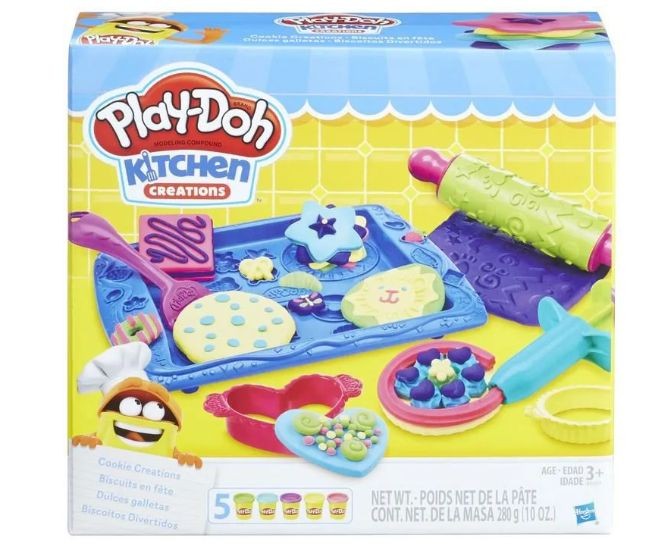 Set de modelaj Hasbro Play-Doh Kitchen Creations, Cookie Creations, 5 recipiente, 3+ ani