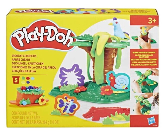 Set de modelaj Hasbro Play-Doh Treetop Creations, 16 piese, 3+ ani