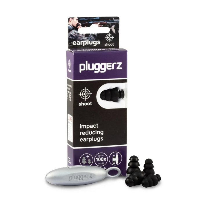 Dopuri de urechi Pluggerz Shot, pentru reducerea impactului sonor, reutilizabile, 4 buc