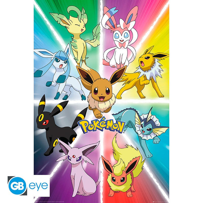 Poster Gb Eye Pokémon Eevee Evolution, 91,5 x 61 cm