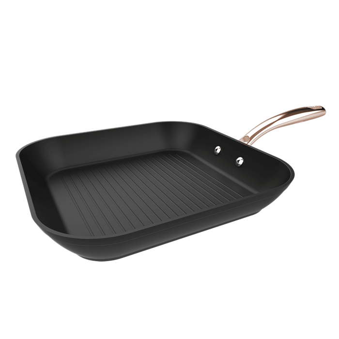 Tigaie grill Cecotec Polka Fantasy 28 Grill Golden, 28 cm, bază de 3,5 mm, 5 straturi