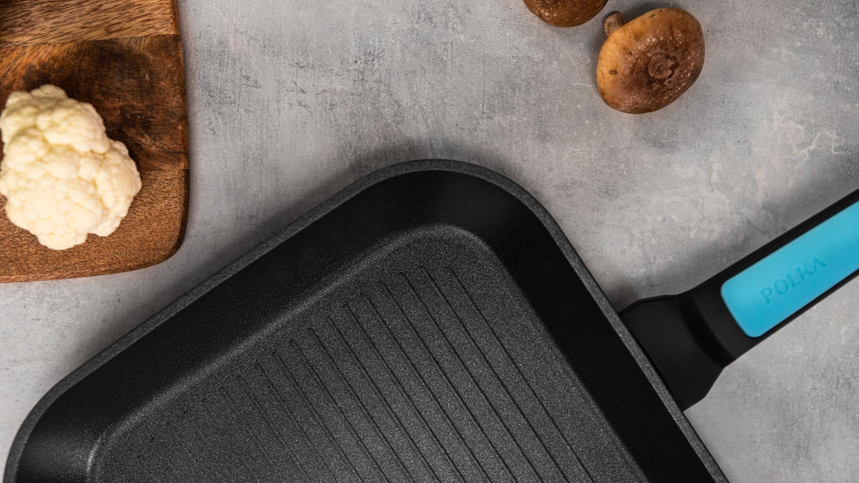 Tigaie grill Cecotec Polka Platinum 28 Grill Thunder, 28 cm, 6 straturi, bază de 5 mm
