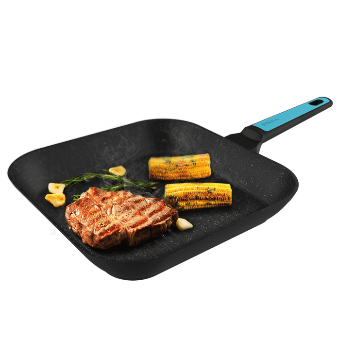 Tigaie grill Cecotec Polka Platinum 28 Grill Thunder, 28 cm, 6 straturi, bază de 5 mm