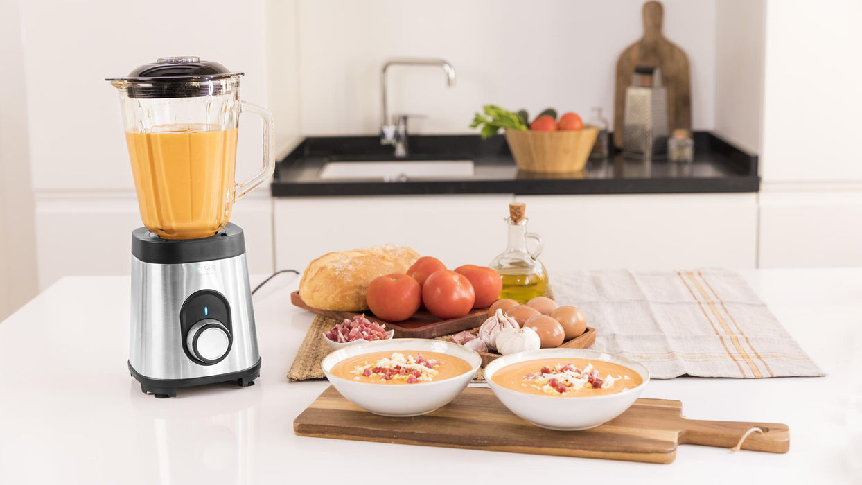 Blender cu cană Cecotec Power Black Titanium 1800MAX Inox Pro, 1,5 l, 1000 W, 5 trepte, inox