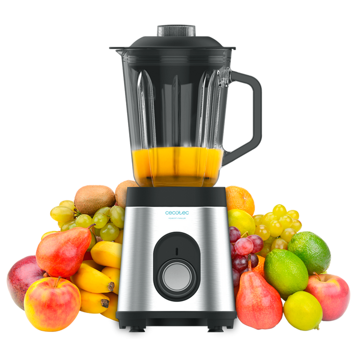 Blender cu cană Cecotec Power Black Titanium 1800MAX Inox Pro, 1,5 l, 1000 W, 5 trepte, inox