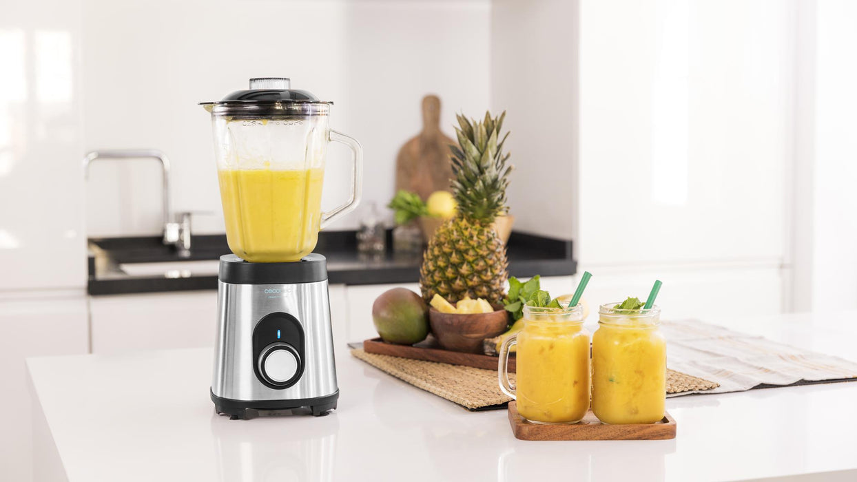 Blender cu cană Cecotec Power Black Titanium 1800MAX Inox Pro, 1,5 l, 1000 W, 5 trepte, inox
