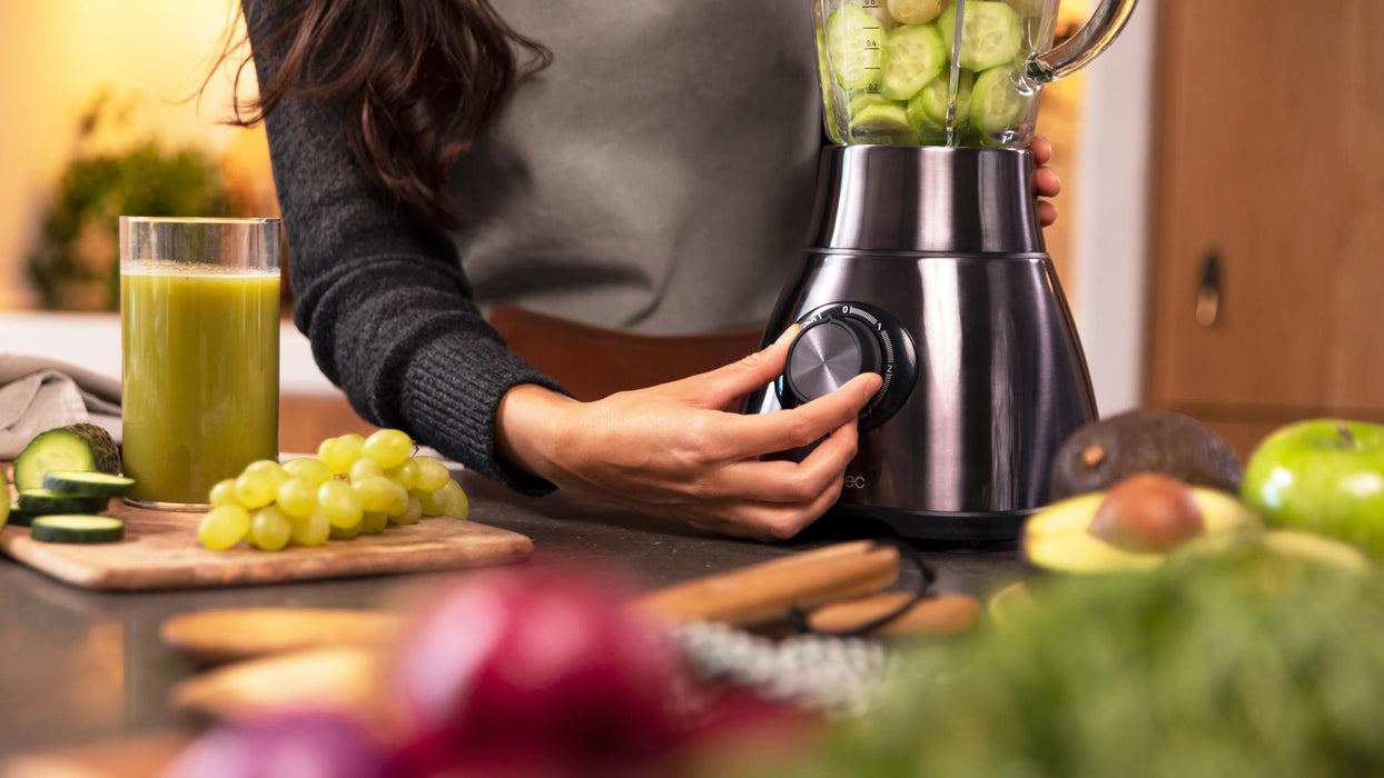 Blender cu vas Cecotec Power Black Titanium 2500MAX Go, 2500 W, vas de 1,8 l, 5 viteze, negru