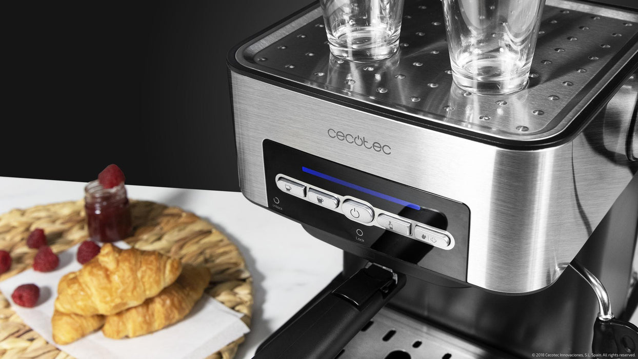 Espressor Cecotec Power Espresso 20 Matic, 850 W, 20 bari, rezervor 1,5 l, oțel