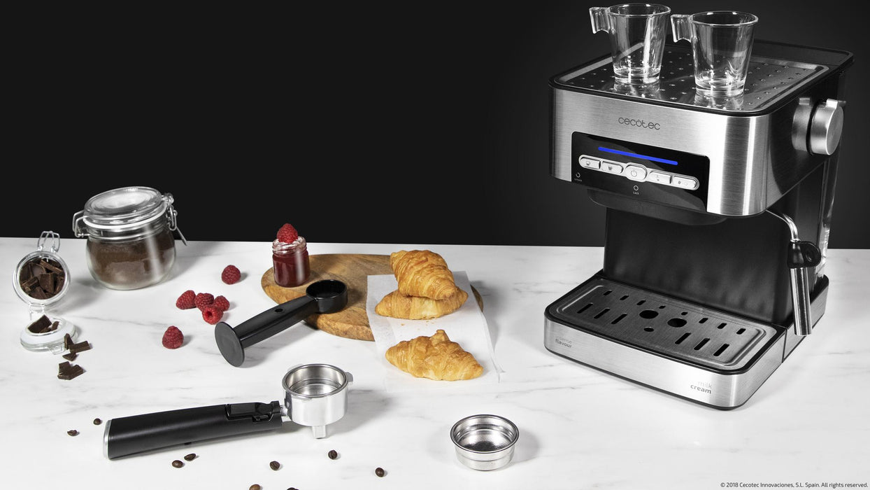 Espressor Cecotec Power Espresso 20 Matic, 850 W, 20 bari, rezervor 1,5 l, oțel