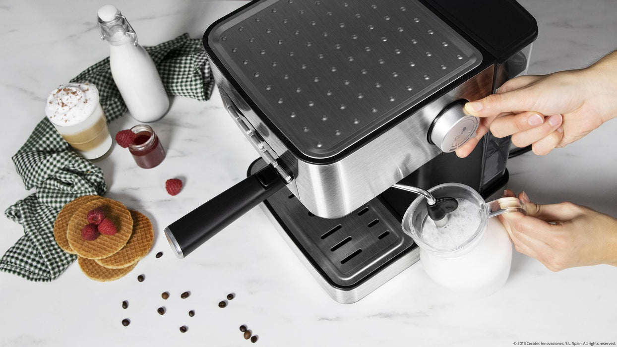 Espressor Cecotec Power Espresso 20 Matic, 850 W, 20 bari, rezervor 1,5 l, oțel