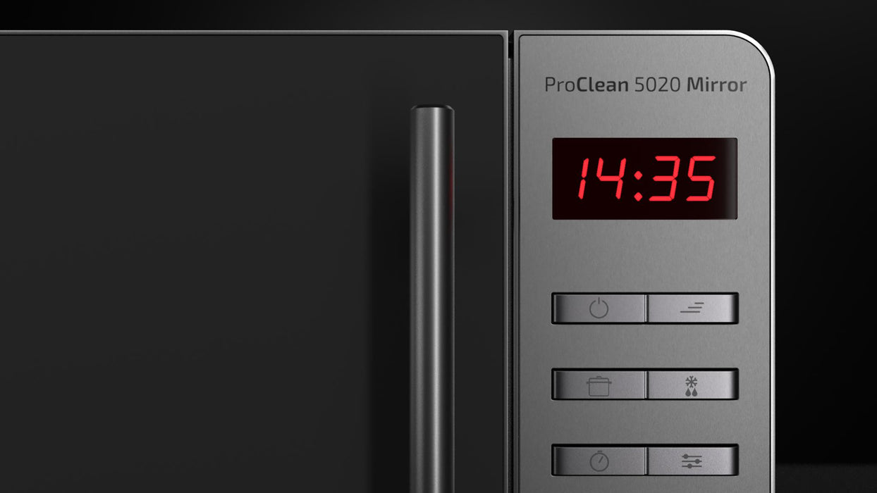 Cuptor cu microunde Cecotec Proclean 5020 Mirror, 20 l, 700 W, 8 programe, inox