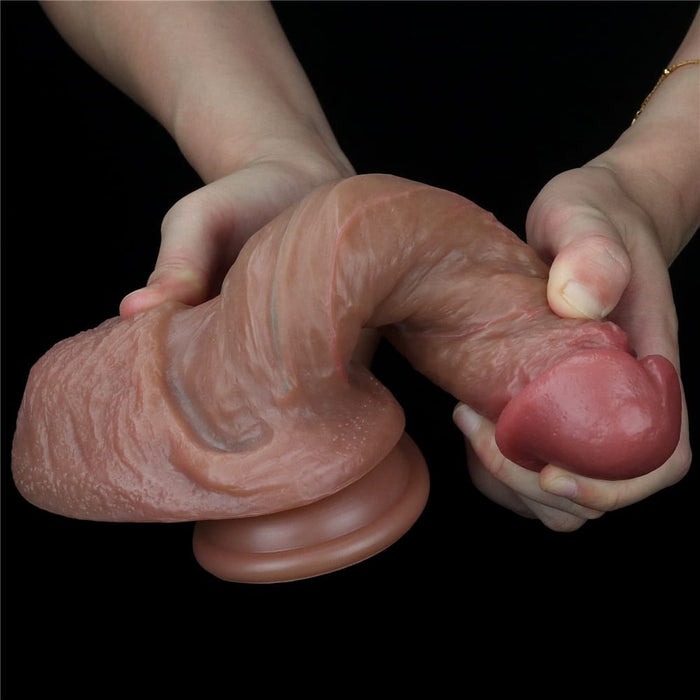 Dildo, Lovetoy, 19 cm, silicon stratificat, natur